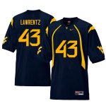 Men's West Virginia Mountaineers NCAA #43 Tyler Lawrentz Navy Authentic Nike Retro Stitched College Football Jersey QO15T43RI